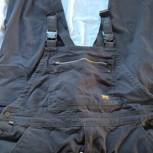 Timberland PRO Mens Black Original Fit Bib Overalls W49 L32 Workwear